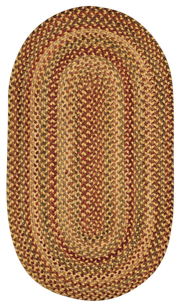 Capel Manchester Gold Hues 0048_100 Braided Rugs - 27" X 9' Runner Runner