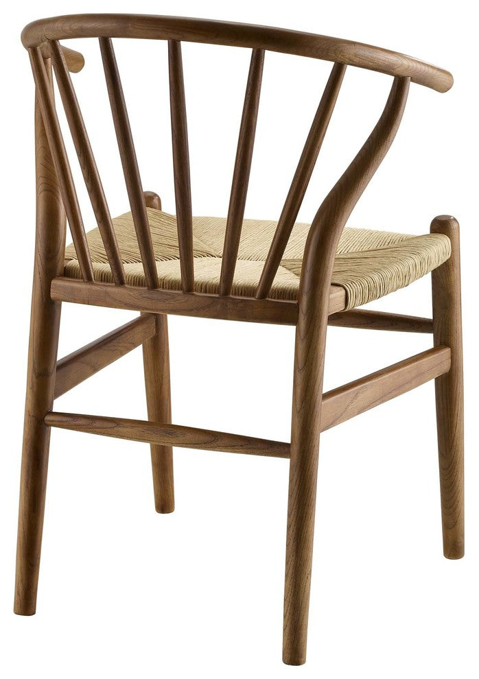Flourish Spindle Wood Dining Side Chair, Walnut