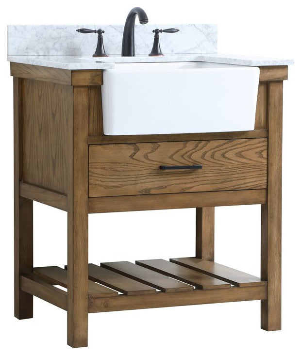 Home Living 22" Farmhouse Driftwood-Light Bathroom Vanity