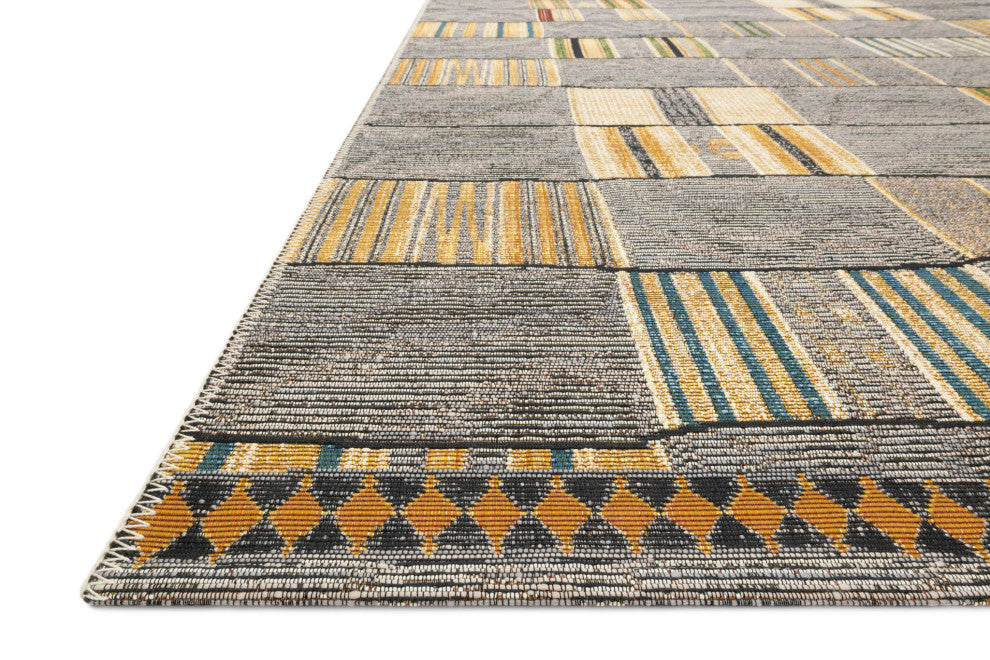 Mika In/out Area Rug by Loloi, Granite / Multi, 5'3"x7'8"