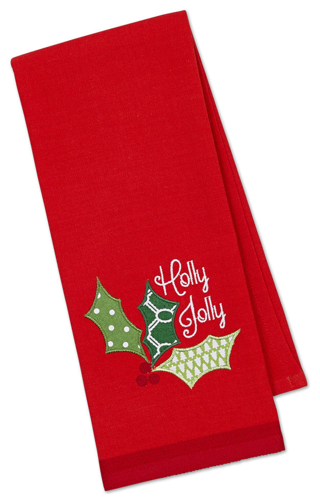 Jingle For Joy Embroidered Dishtowel