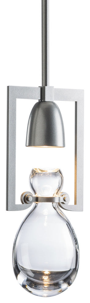 Apothecary Mini Pendant, Vintage Platinum Finish, Clear Glass
