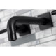 Kingston Brass KS6120CKL Two-Handle Wall Mount Bathroom Faucet, Matte Black