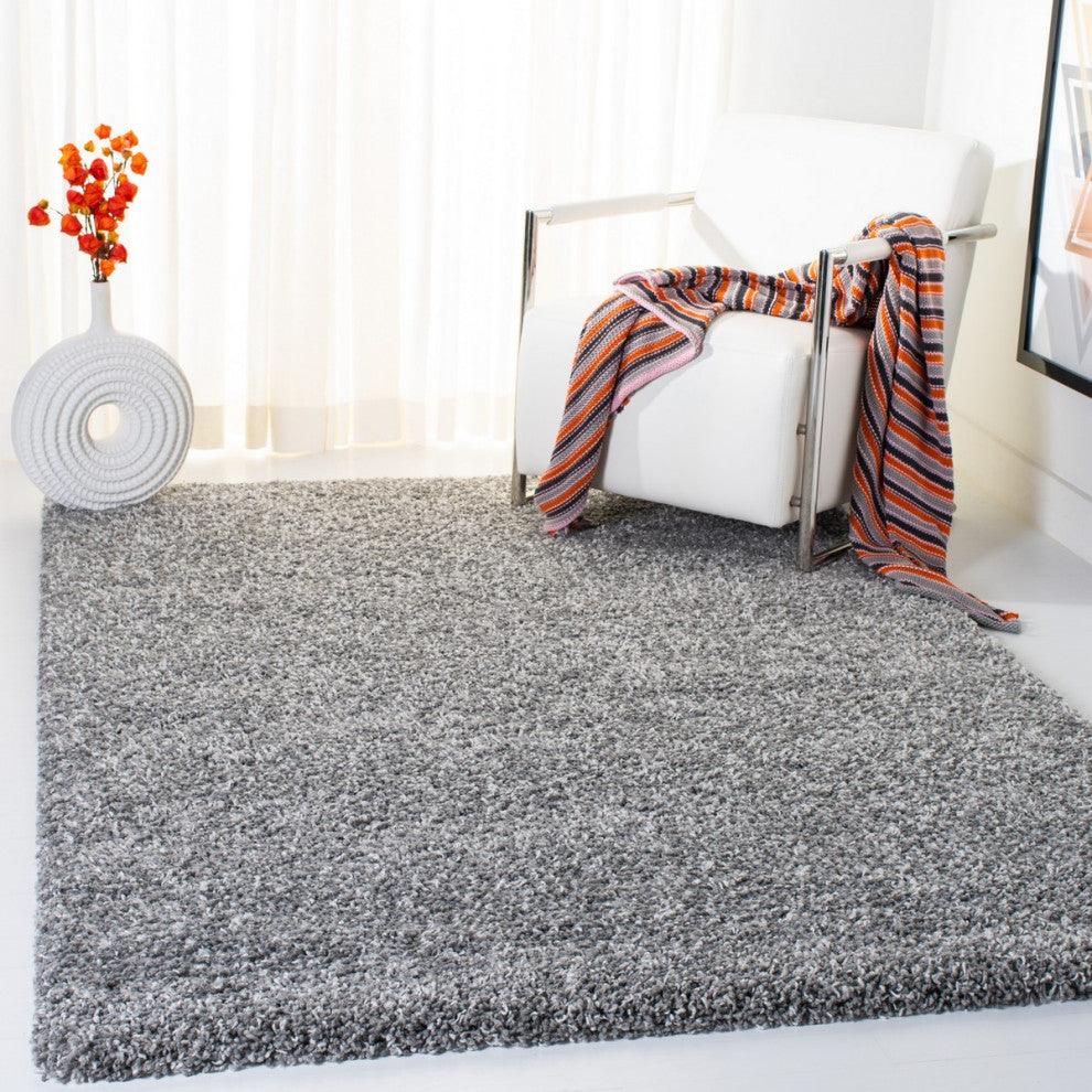 Safavieh Evolution Shag Area Rug, EVO520, Gray, 6'7"x6'7" Square