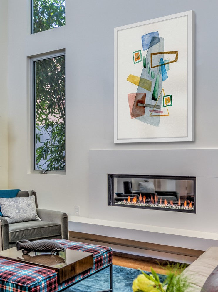 Marmont Hill, "Geometric Party" by Nikki Galapon Framed Painting Print, 12x18