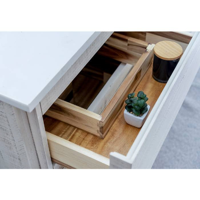 Fresca Formosa Modern 59" Rustic White Wall Hung Bathroom Cabinet