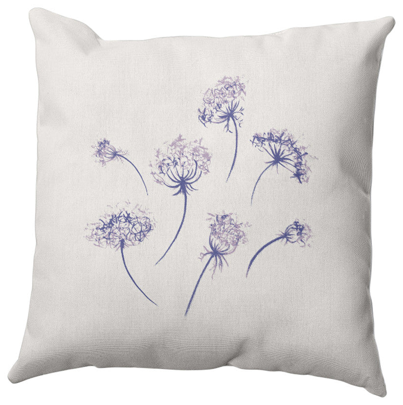 Just Dandy Outdoor Pillow, Purple, 18"x18"