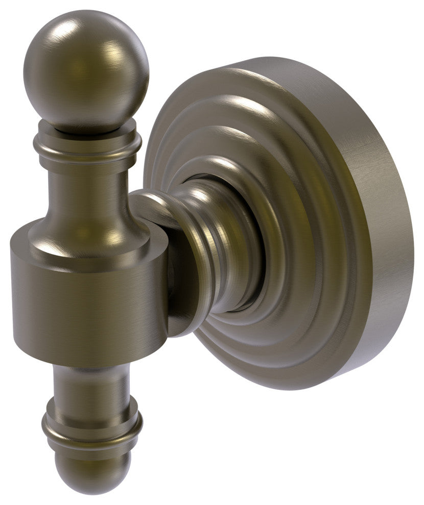 Retro Wave Robe Hook, Antique Brass