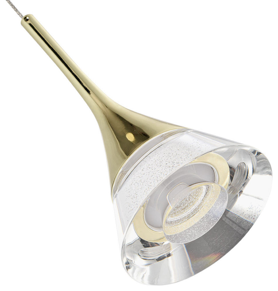 Amalfi 4.75" ETL Certified Integrated LED Pendant Lighting Fixture, Gold