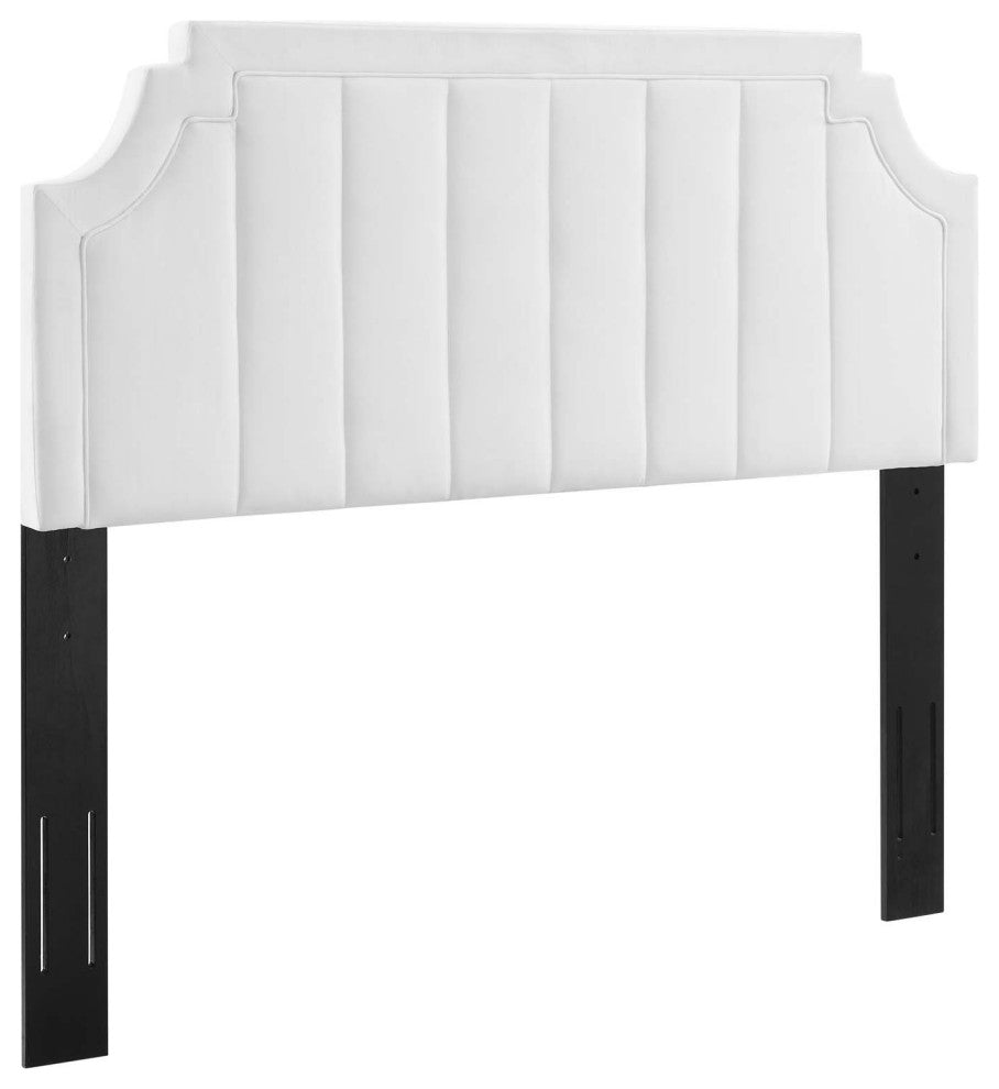 Alyona Channel Tufted Performance Velvet King/California King Headboard-White