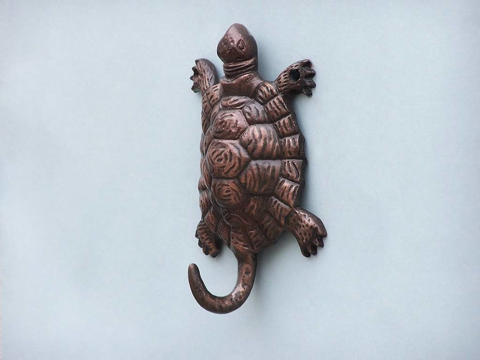 Antique Copper Turtle Hook 6"