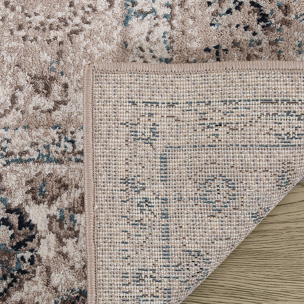 LNC Rugs Mat Indoor Distressed Vintage Area Rug, 5' X 7'