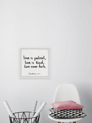 "Love Is Kind" Framed Painting Print, 24x24