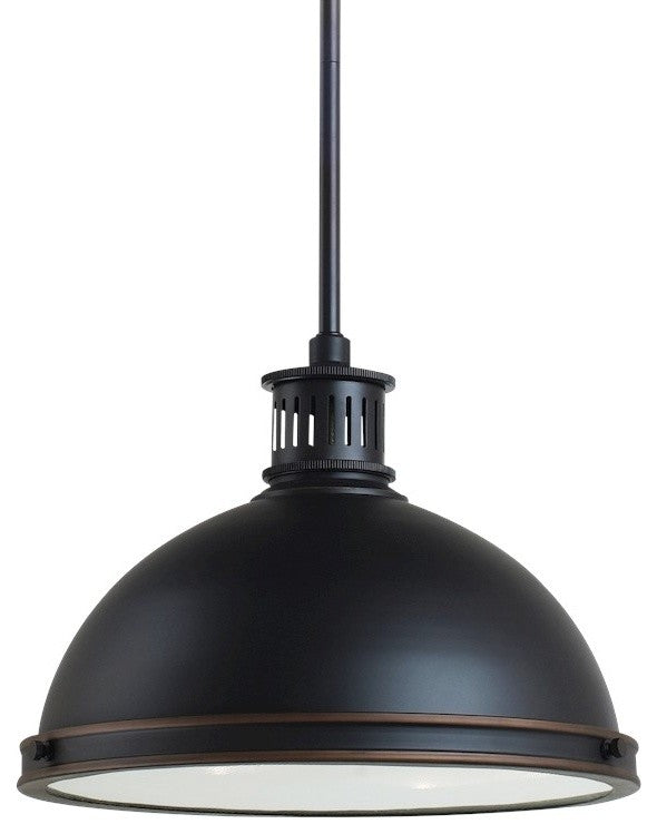 Sea Gull Lighting Pratt Street Metal 2-Light Pendant, Autumn Bronze