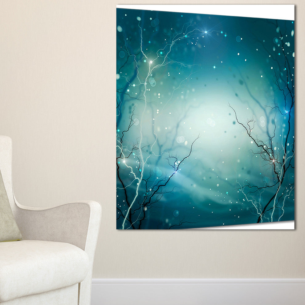 "Blue Winter Fantasy Forest" Landscape Canvas Photo Print, 30"x40"