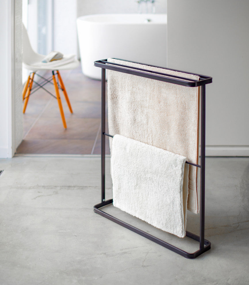 Tower Bath Towel Hanger, Black