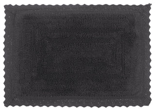 Opulent Reversible Bath Rug Set, Mat Non Slip, 17x24 Rectangle, Gray