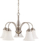 Dupont 5 Light - 21" Chandelier With Satin White Glass
