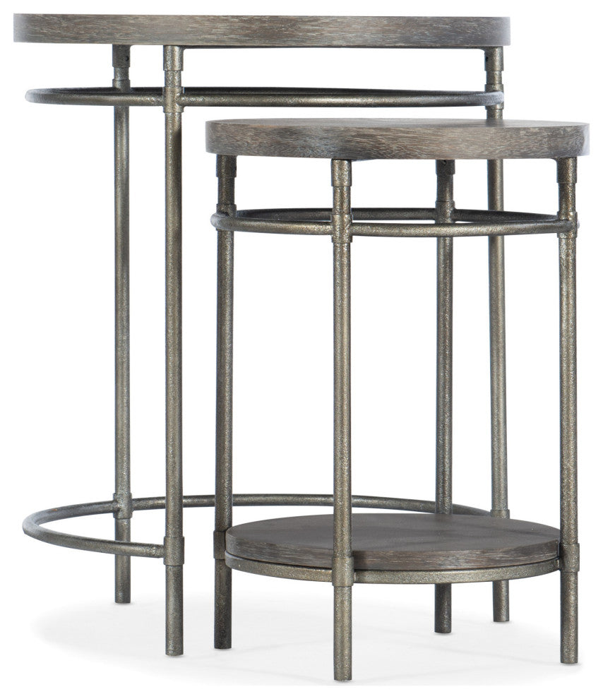 Shows the full set of two nesting tables on a clean white background; matches primary_product criteria (entire product, no text, front-angled view).