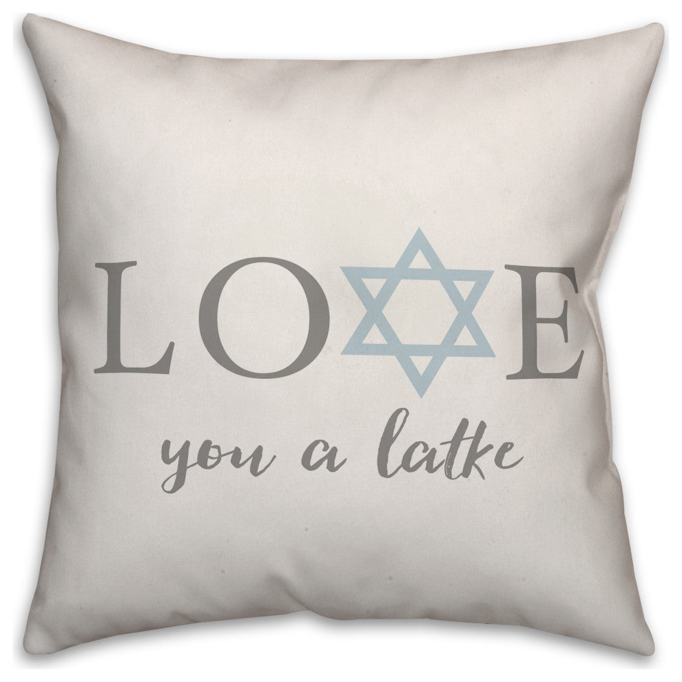 Love you a Latke 16"x16" Throw Pillow