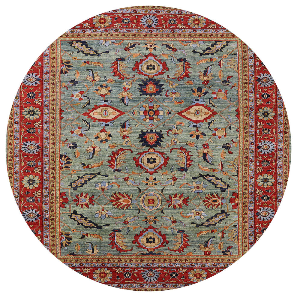 Ahgly Company Indoor Round Mid-Century Modern Area Rugs, 7' Round