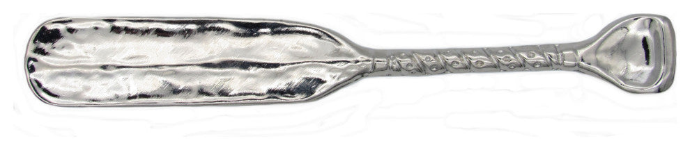 Wrapped Handle Canoe Paddle Cabinet Pull, Nickel