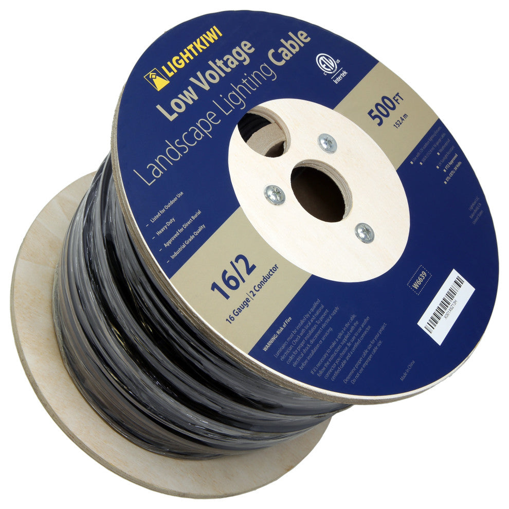 Low Voltage Landscape Lighting Cable 16/2 Direct Burial Outdoor Wire 500ft