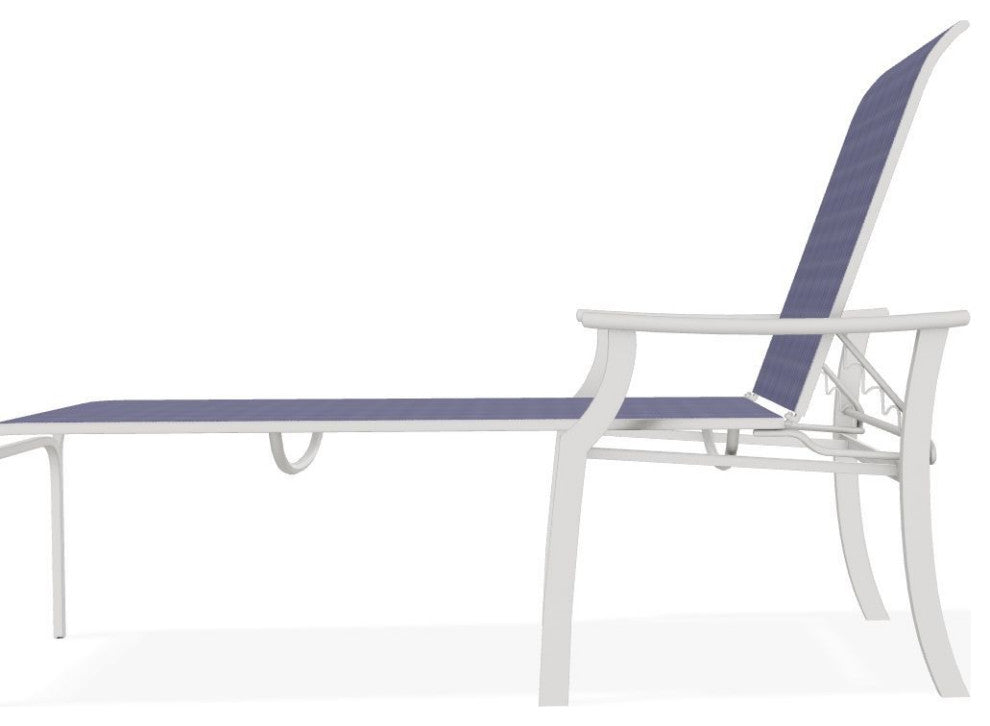 St. Catherine Sling 4-Position Outdoor Chaise Lounge, Breeze/Snow