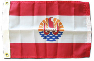 French Polynesia, 12"x18" Nylon Flag