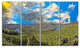 Moselle River Loop in Trittenheim, Landscape Canvas Art Print, 48"x28", 4 Panels