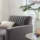 Engage Channel Tufted Performance Velvet Armchair Gray