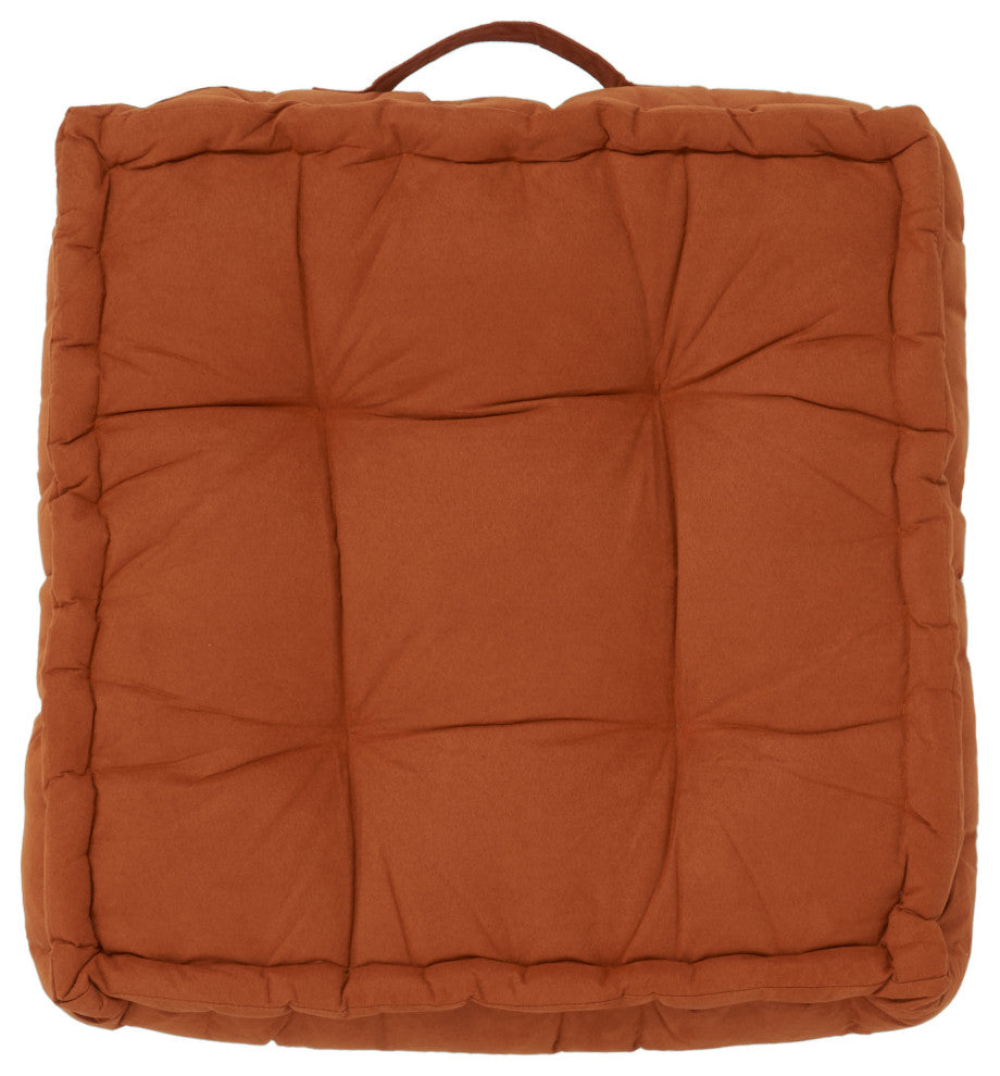Safavieh Gardenia Floor Pillow, Rust, 18"x18"