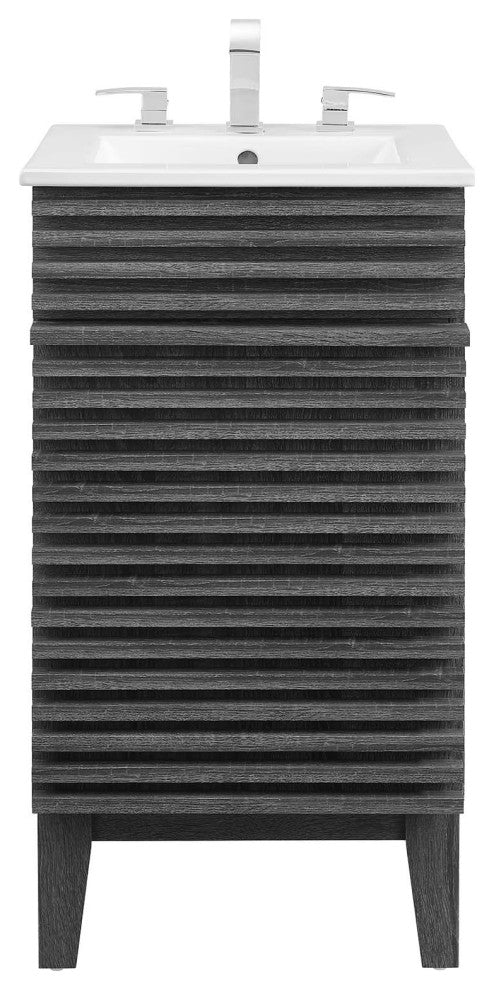 Render 18" Bathroom Vanity Cabinet, Charcoal White