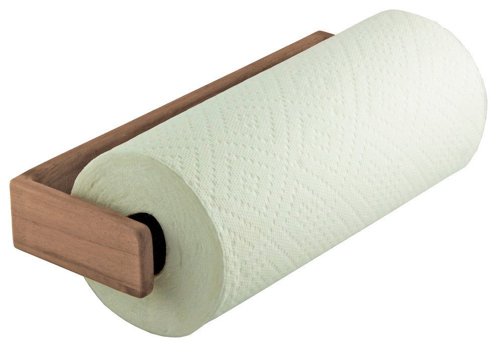 Teak Paper Towel Holder Wall Mount