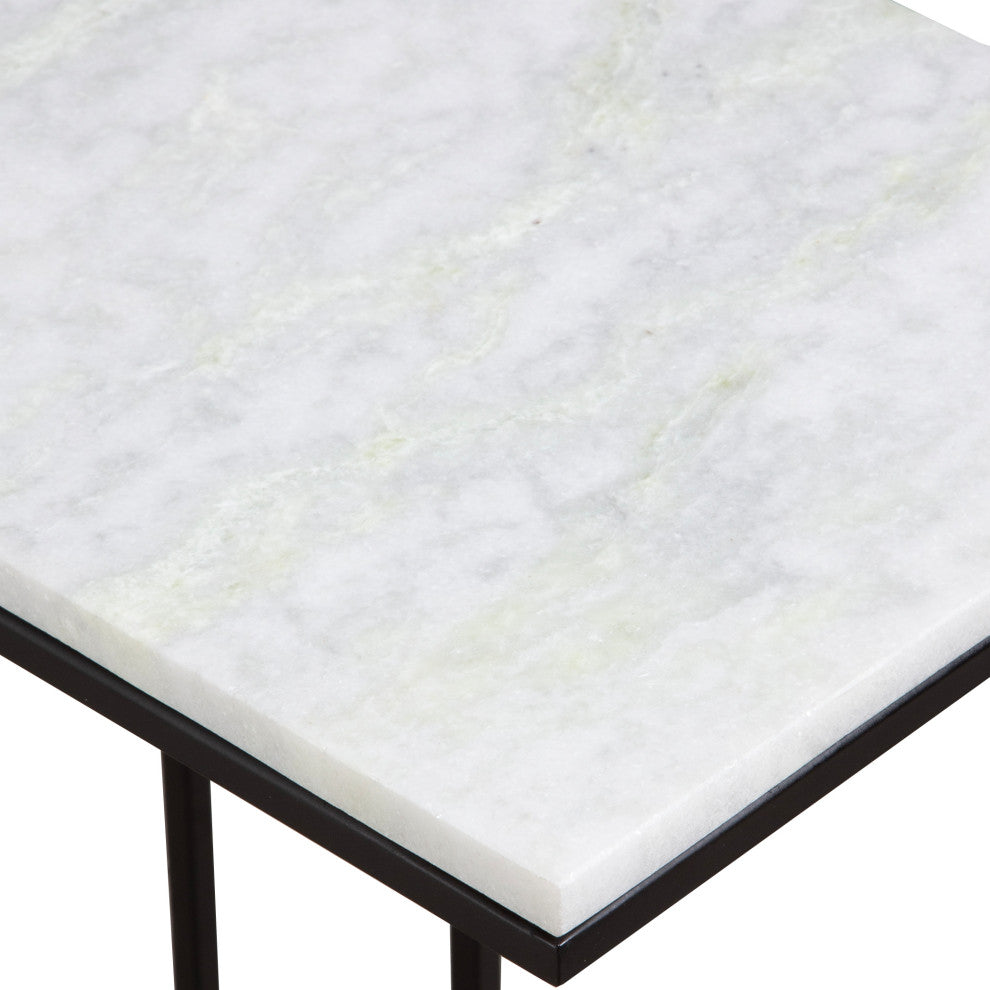 Coastal Contemporary 23" Marble Accent Furniture