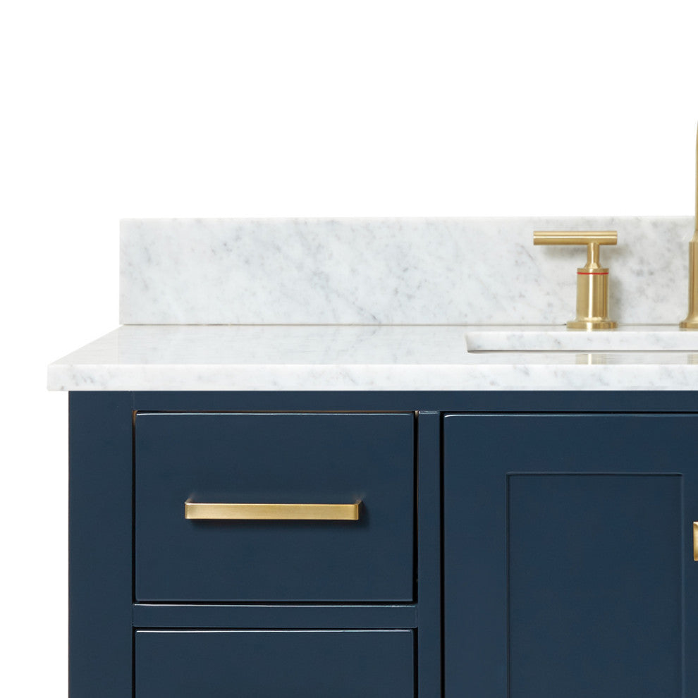 ARIEL Cambridge 43" Rectangle Sink Bath Vanity Carrara Marble