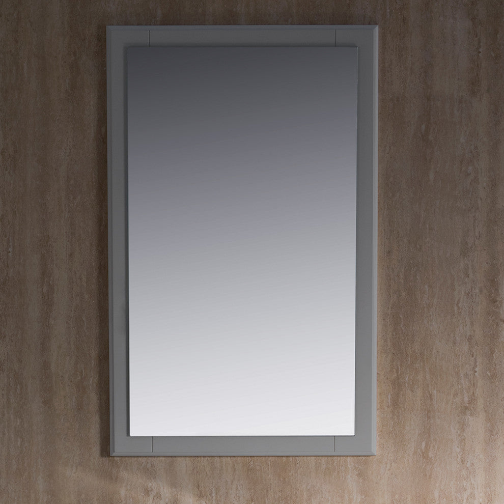 Oxford Mirror, Gray, 20"