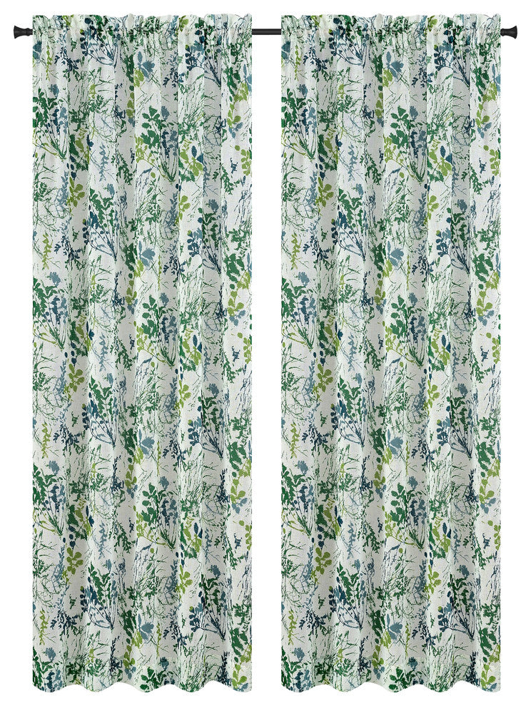 Fauna Drapery Curtain Panels, Set of 2, 54"x96", Rodpocket