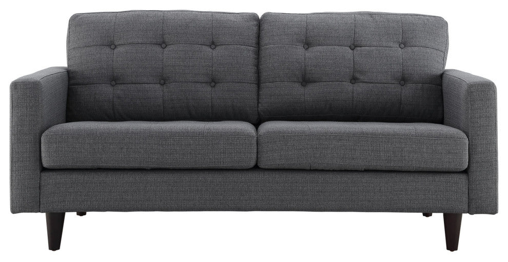 Modway Empress Upholstered Loveseat, Gray