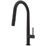 VIGO Greenwich 18" H Single Handle Pull-Down Sprayer Kitchen Faucet, Matte Black, Touchless, Without Extras