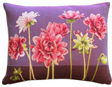 Pillow Decor - Pink Dahlias Rectangular Tapestry Throw Pillow