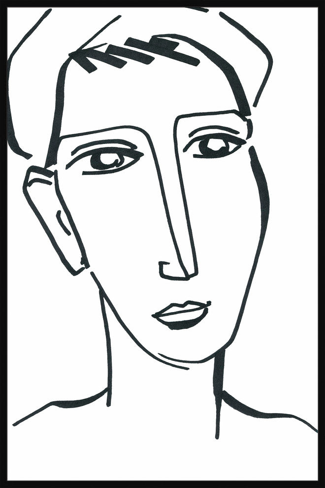 "Deep Thinking" Floater Framed Painting Print on Canvas, 16"x24"