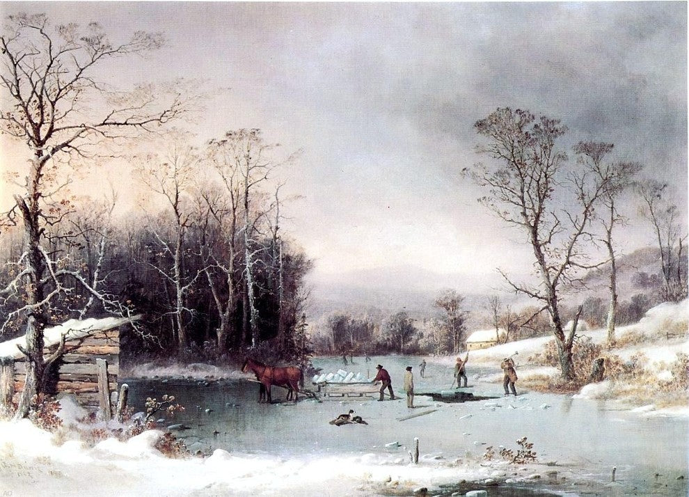 George Henry Durrie Winter in the Country Getting Ice Wall Decal