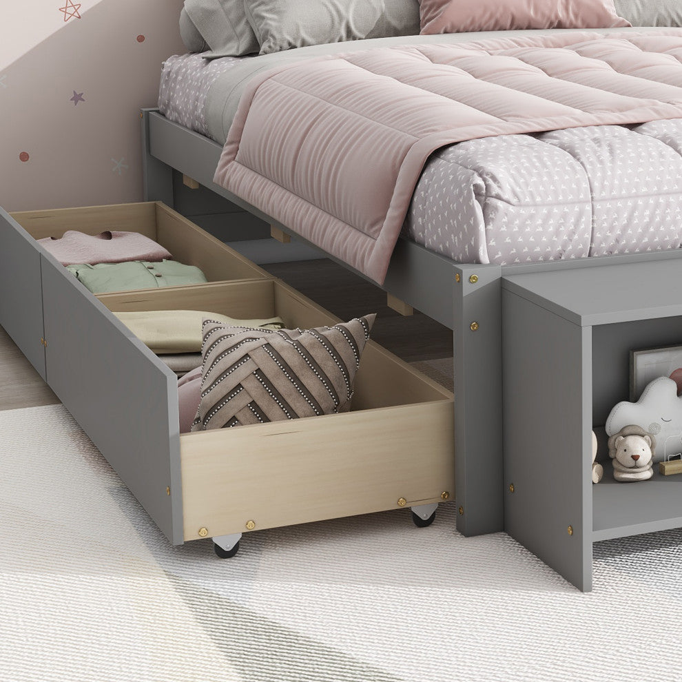 Gewnee Full Size Bed with Storage Case