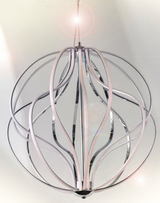 ET2 E21174 Aura 17"W LED Abstract Globe Chandelier - Black