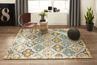Momeni Tangier Wool Hand Tufted Blue Area Rug, 5'x8'