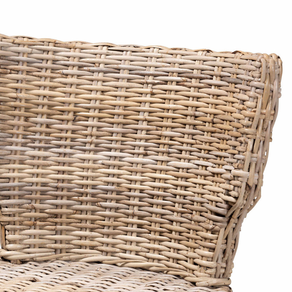 Liana Modern Rattan and Wood Dining Chair