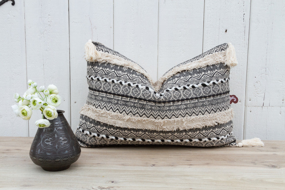 Dove Plume Nomadic Moroccan Lumbar Pillow
