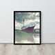 Foggy River Coastal Landscape Framed Photo Paper Wall Art Prints, Black, 16" X 20"