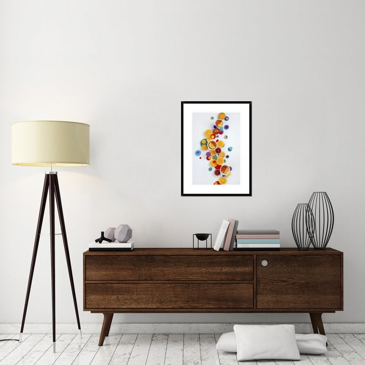 "Suprematic Teatime" Framed Digital Print by Dina Belenko, 24x32"